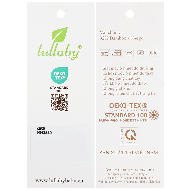Nhộng chũn có khóa in cua cá Lullaby NH355N 1 - 3 tháng màu trắng 14