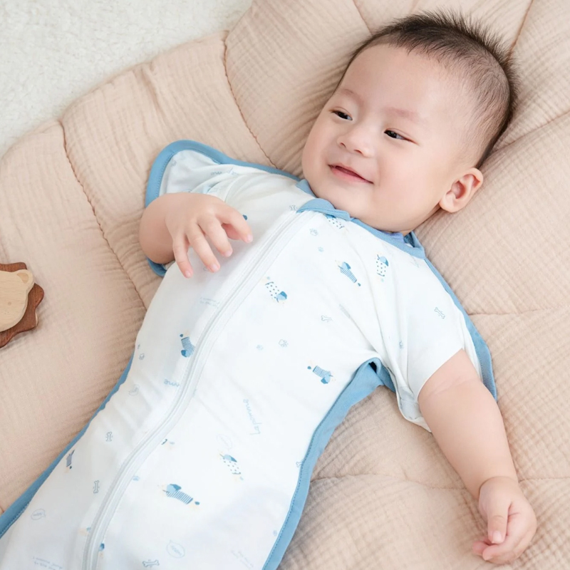 Nhộng chũn có khóa ngôi nhà của cún con La Pomme 1 - 3 tháng màu hồng - trắng 11
