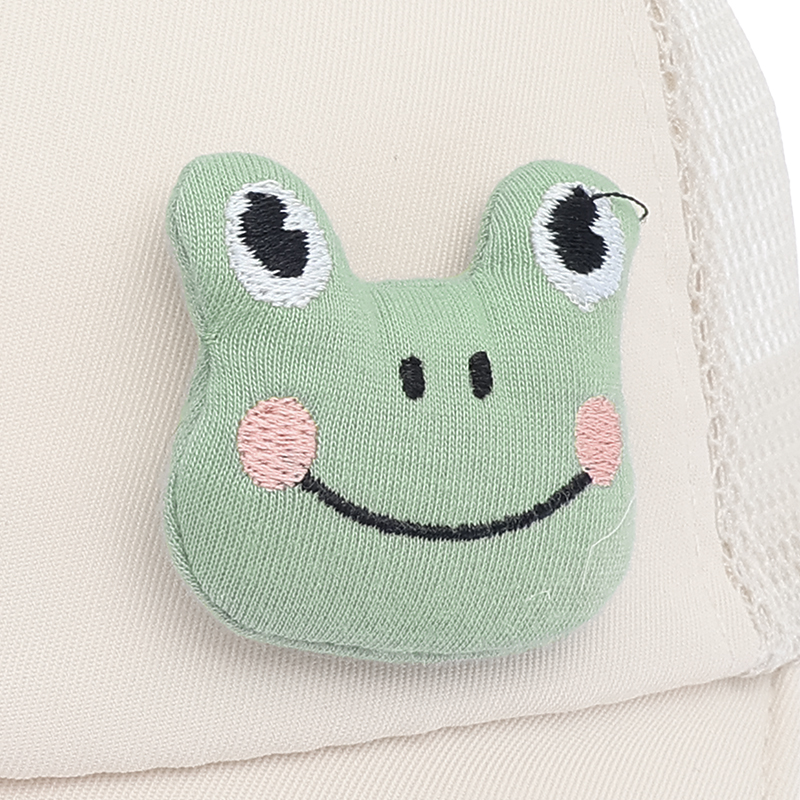 Nón kết cho bé TOP KIDS thêu ếch màu be 5