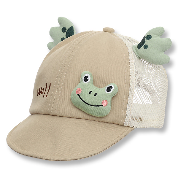 Nón kết TOP KIDS thêu ếch màu nâu
