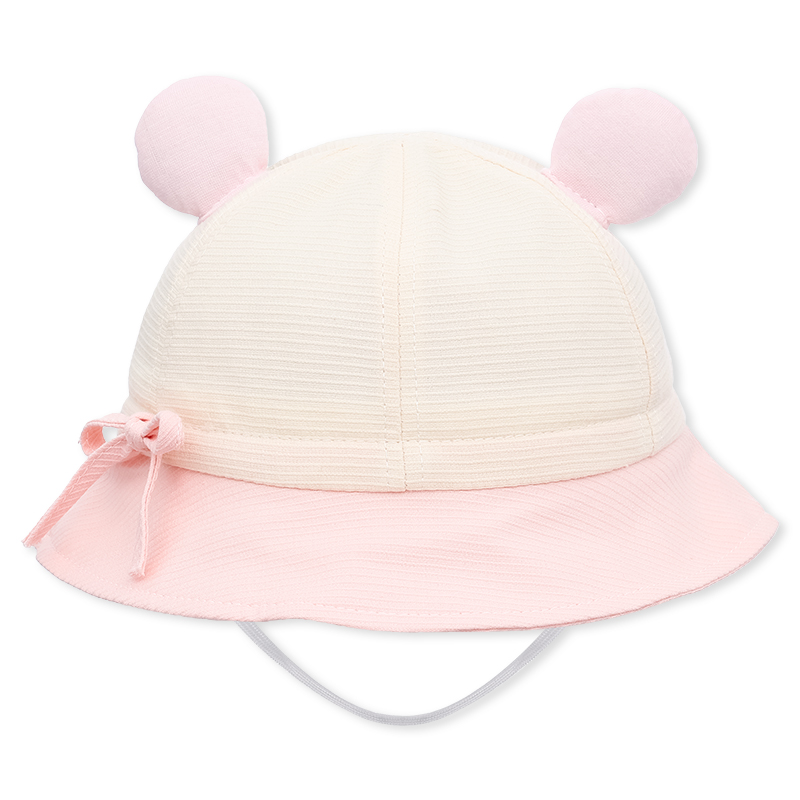 Nón vành cho bé TOP KIDS thêu ô tô Happy màu hồng - be 4
