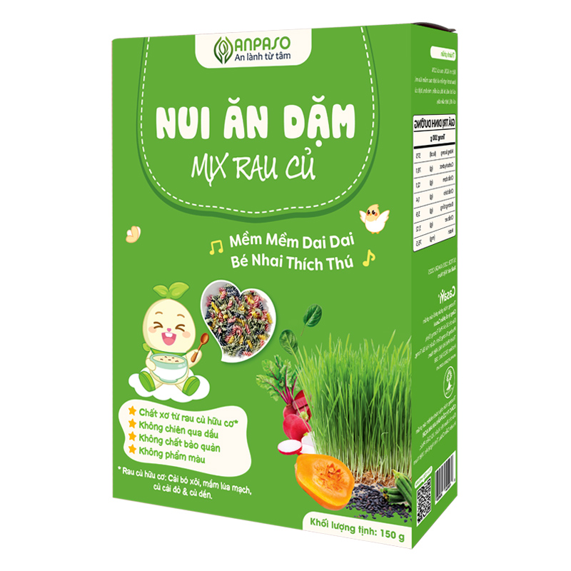 Nui ăn dặm bí đỏ Anpaso hình xoắn 150g (từ 6 tháng) 10