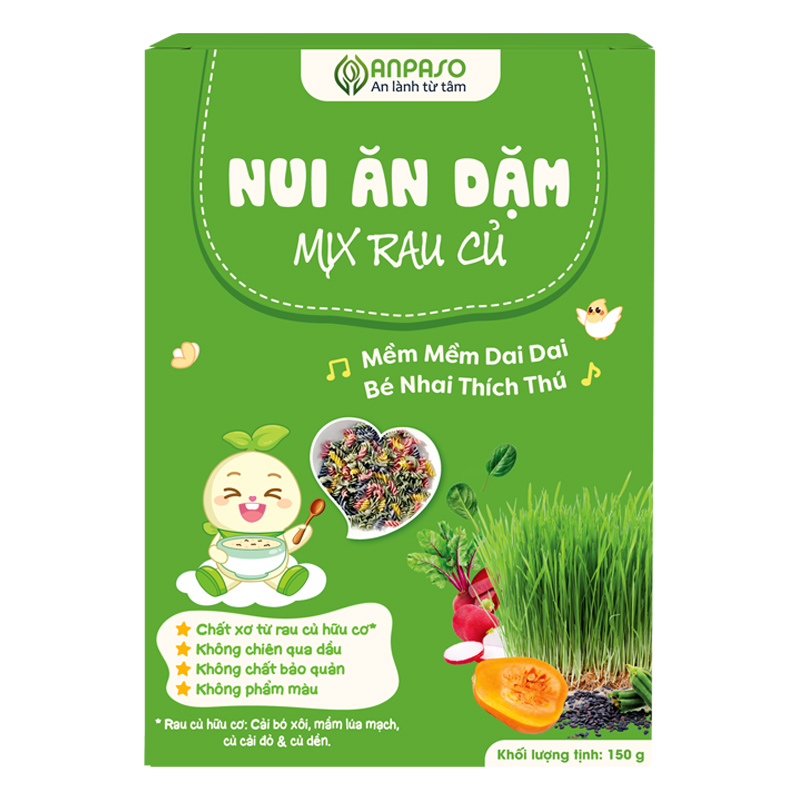 Nui ăn dặm bí đỏ Anpaso hình xoắn 150g (từ 6 tháng) 11