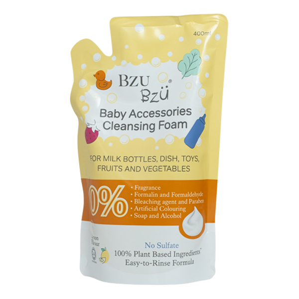 Nước rửa bình sữa BZU BZU túi 400 ml hương chanh