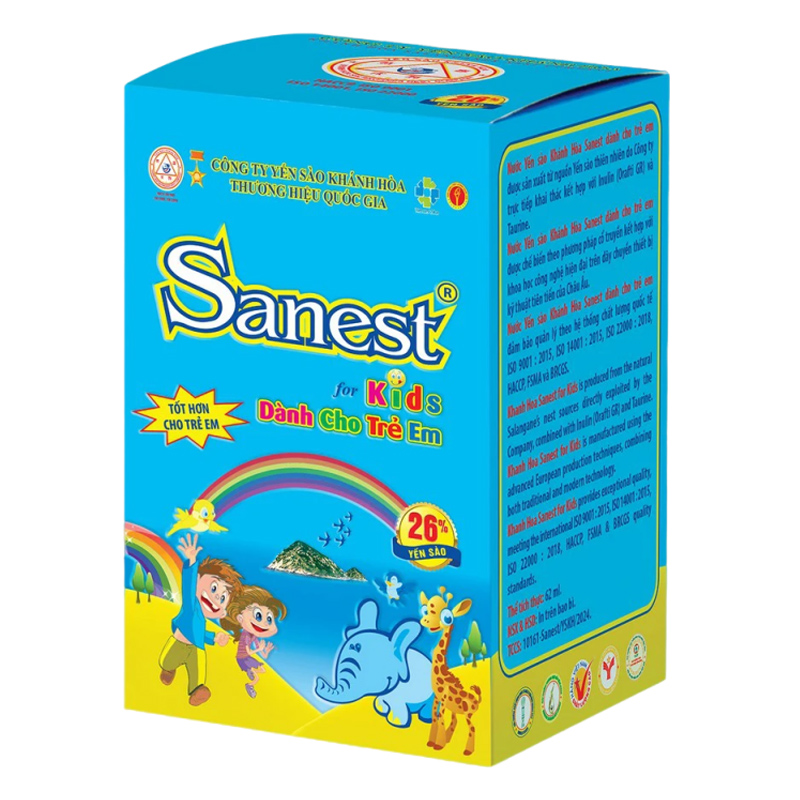 Nước yến sào Khánh Hòa Sanest Kids 62 ml (từ 1 tuổi) 2