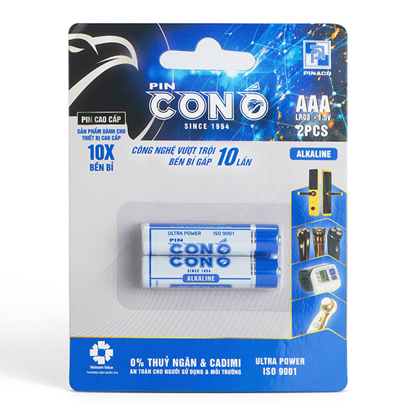 Pin AAA 2 viên Con Ó Alkaline LR03