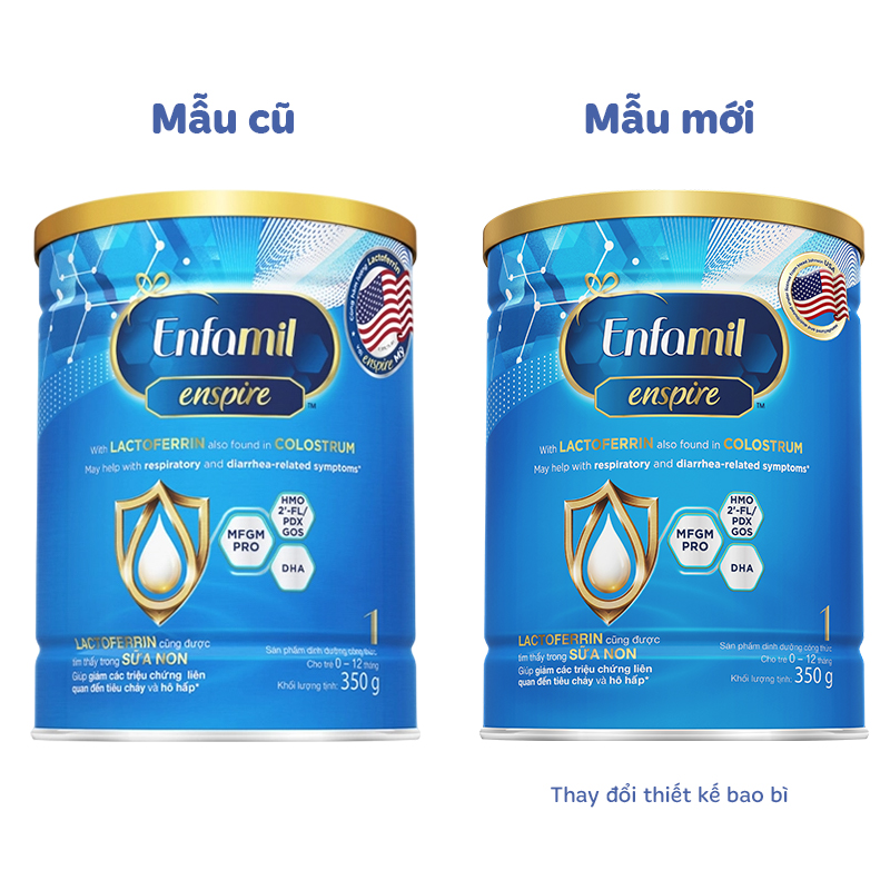 Sữa bột Enfamil Enspire số 1 350g (0 - 12 tháng) - Giao bao bì ngẫu nhiên 2
