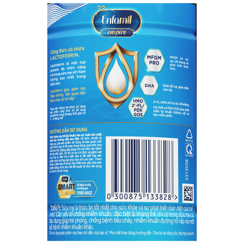 Sữa bột Enfamil Enspire số 1 350g (0 - 12 tháng) - Giao bao bì ngẫu nhiên 5
