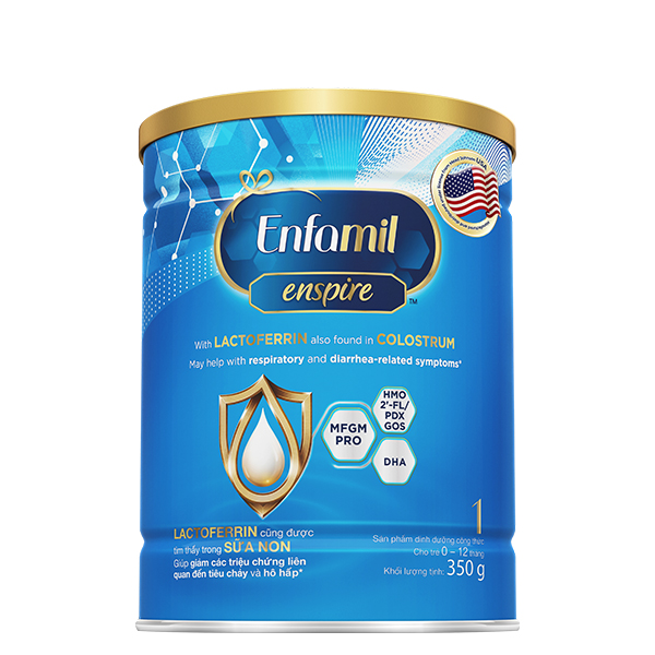 Sữa bột Enfamil Enspire số 1 350g (0 - 12 tháng) - Giao bao bì ngẫu nhiên