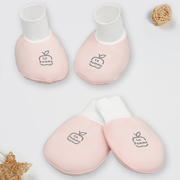 Set bao tay, bao chân La Pomme bamboo hồng