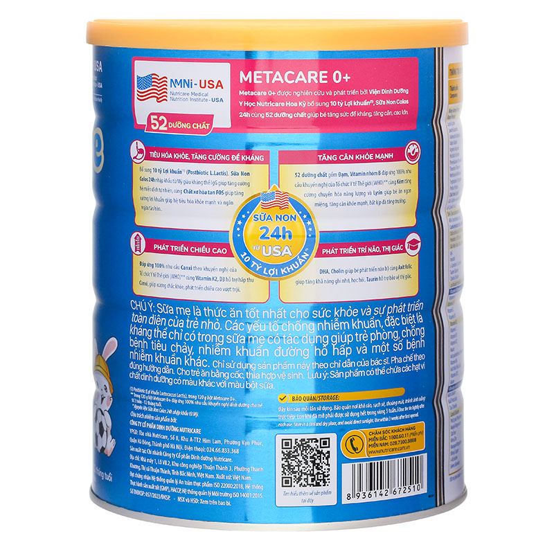 Sữa bột MetaCare Eco 0+ (sữa non) 800g (0 - 12 tháng) 4
