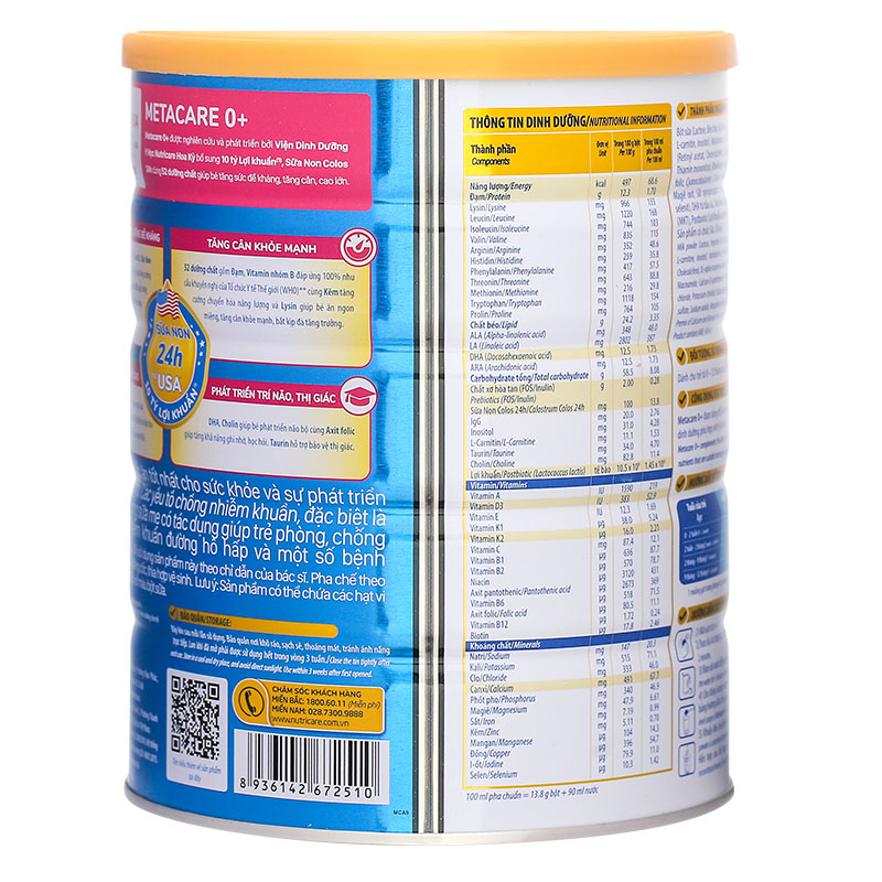 Sữa bột MetaCare Eco 0+ (sữa non) 800g (0 - 12 tháng) 5