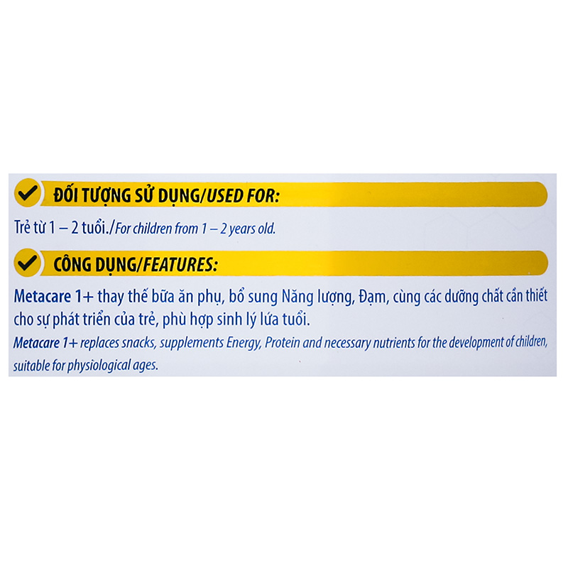 Sữa bột MetaCare Eco 1+ (sữa non) 850g (1 - 2 tuổi) 10