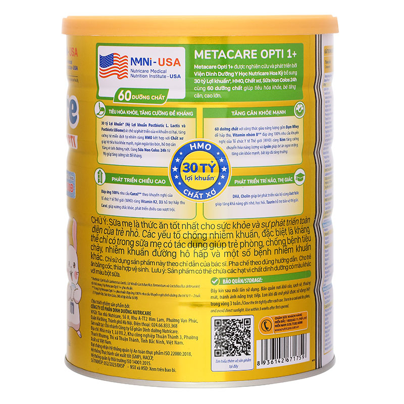 Sữa bột MetaCare Opti 1+ (sữa non) 850g (1 - 2 tuổi) 4
