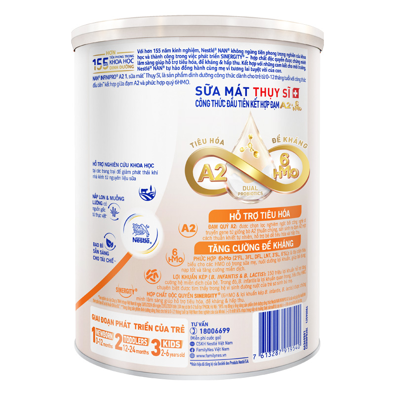 Sữa bột NAN InfiniPro A2 6HMO số 1 (đạm quý A2) 400g (0 - 12 tháng) - Giao bao bì ngẫu nhiên 23