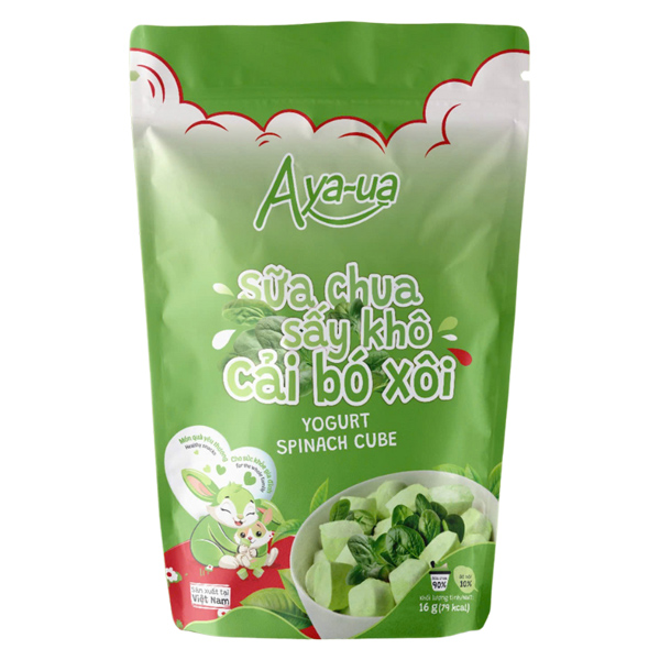 Sữa chua khô sấy thăng hoa vị cải bó xôi Aya-ua