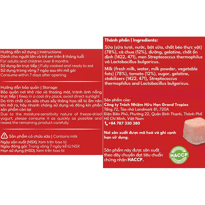 Sữa chua khô sấy thăng hoa vị cà rốt Aya-ua gói 16g (từ 8 tháng) 20