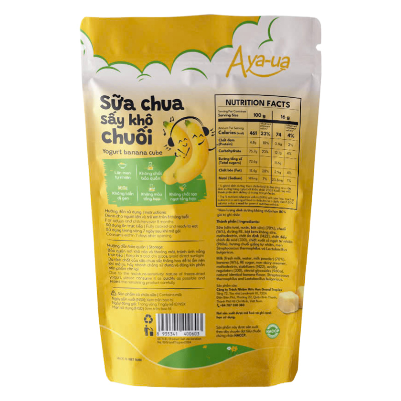 Sữa chua khô sấy thăng hoa vị cà rốt Aya-ua gói 16g (từ 8 tháng) 22