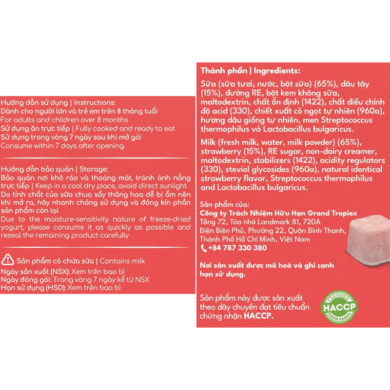 Sữa chua khô sấy thăng hoa vị cà rốt Aya-ua gói 16g (từ 8 tháng) 8