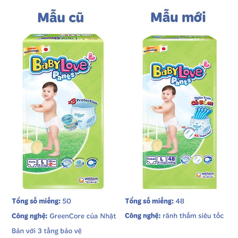 Tã quần BabyLove size M 48 +4/+12 miếng (6 - 11 kg) - Giao bao bì cộng miếng ngẫu nhiên 16