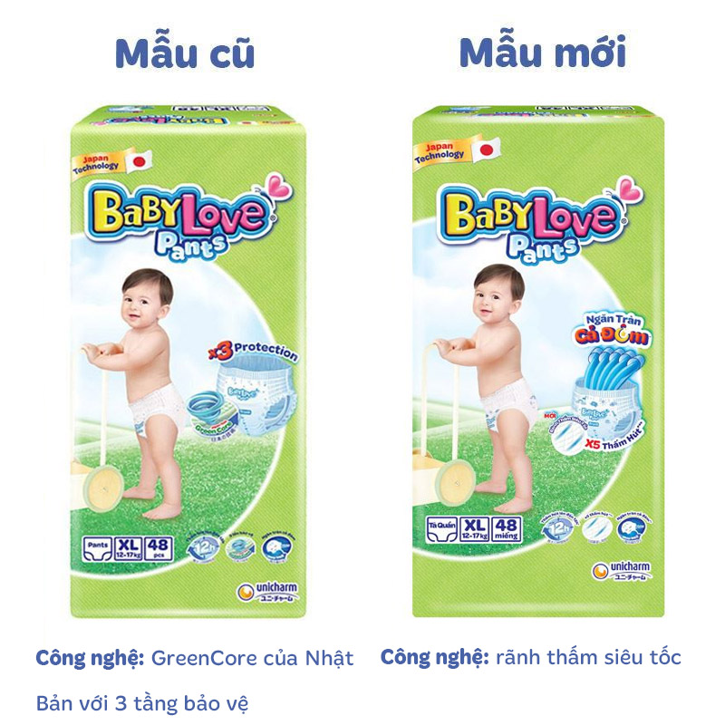Tã quần BabyLove size M 48 +4/+12 miếng (6 - 11 kg) - Giao bao bì cộng miếng ngẫu nhiên 30