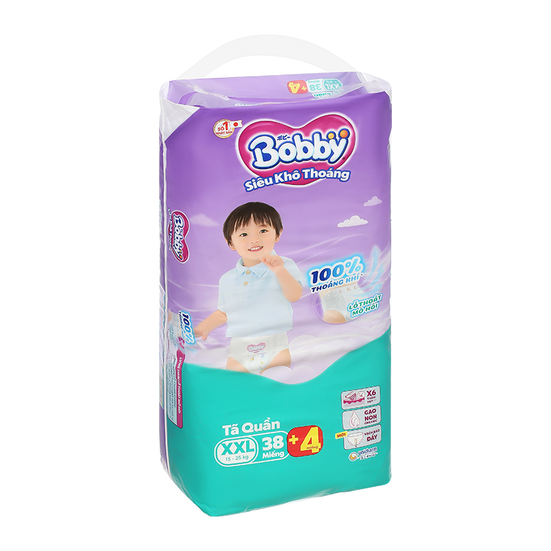 Tã quần Bobby size XXL 38 miếng (15 - 25 kg) - Giao bao bì ngẫu nhiên 4