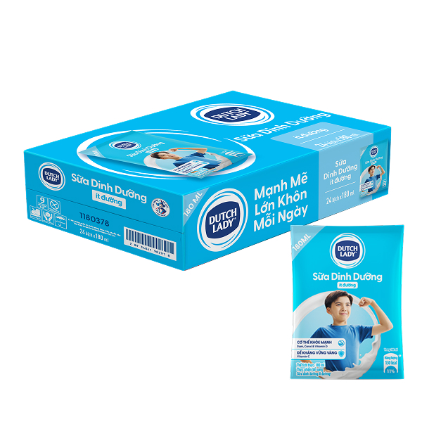 Thùng 24 bịch sữa dinh dưỡng Dutch Lady ít đường