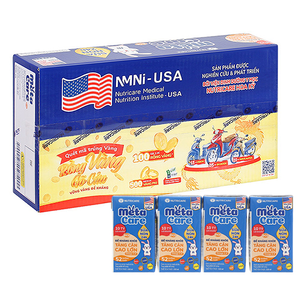 Thùng 48 hộp sữa non pha sẵn MetaCare Eco 110 ml (từ 1 tuổi) - Giao bao bì ngẫu nhiên