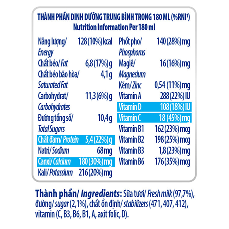 Thùng 48 hộp sữa tươi tiệt trùng Dutch Lady ít đường 180 ml (từ 1 tuổi) 5