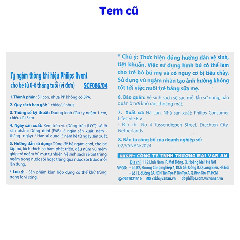 Ti ngậm Philips Avent thông khí SCF086/04 (0 - 6 tháng) - Hình mặt trời 10