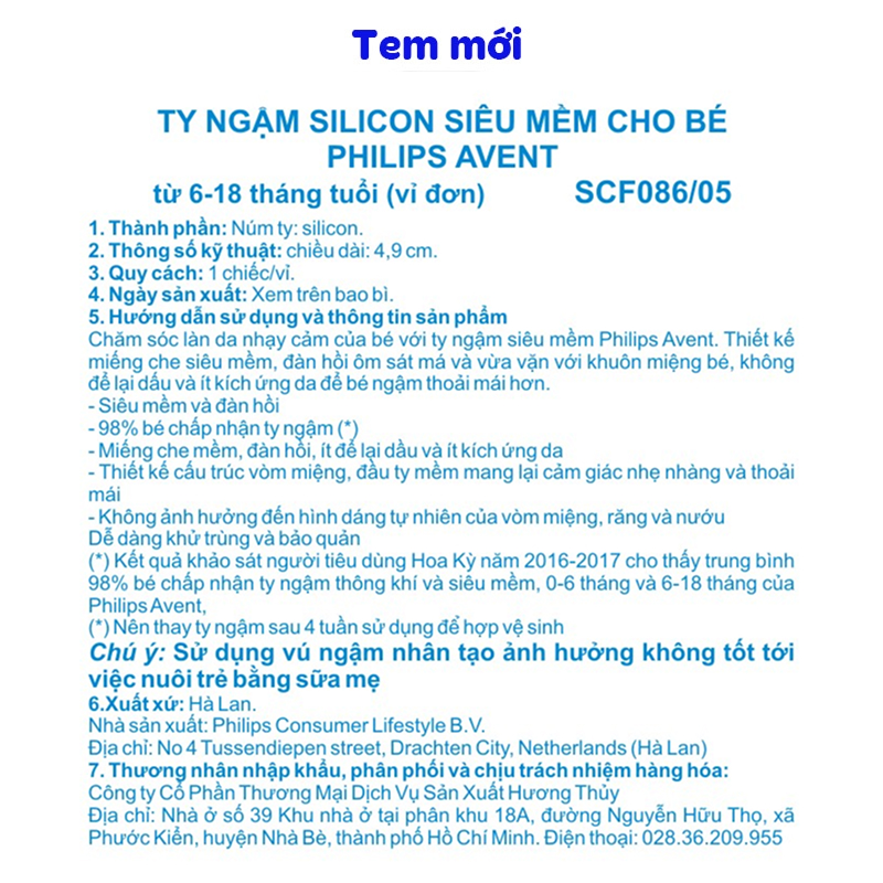 Ti ngậm Philips Avent thông khí SCF086/05 (6 - 18 tháng) - Hình cá voi 9