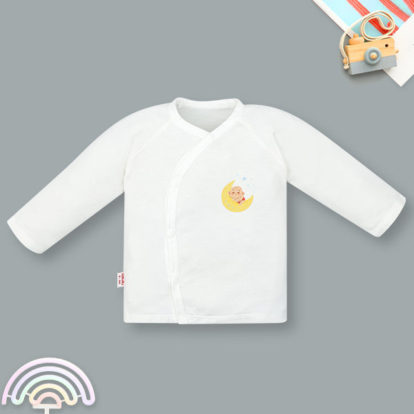 Áo tay dài unisex IQ Baby visco trắng