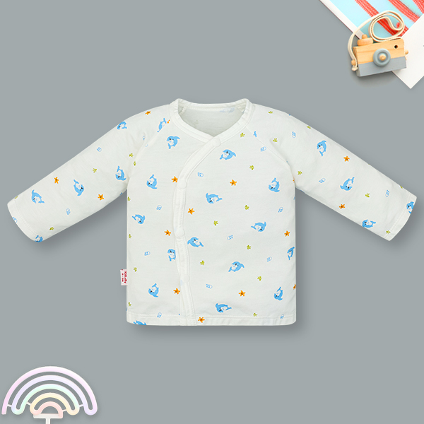 Áo tay dài unisex IQ Baby visco trắng