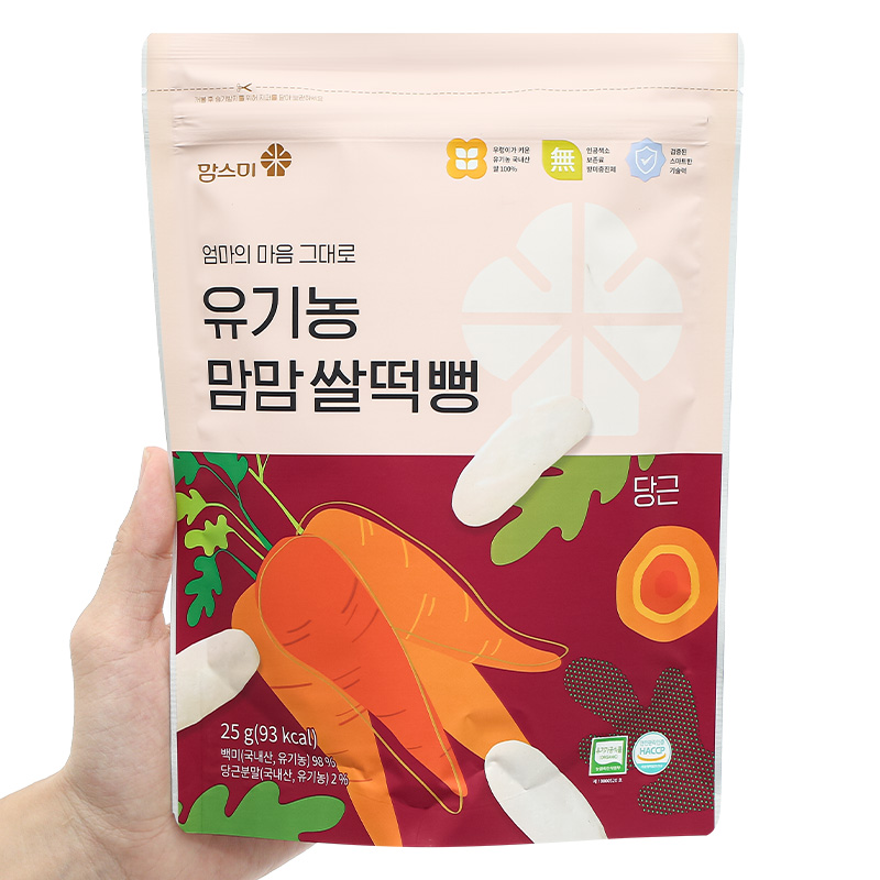 Bánh gạo ăn dặm MOMSMI vị cà rốt gói 25g (từ 6 tháng) 3
