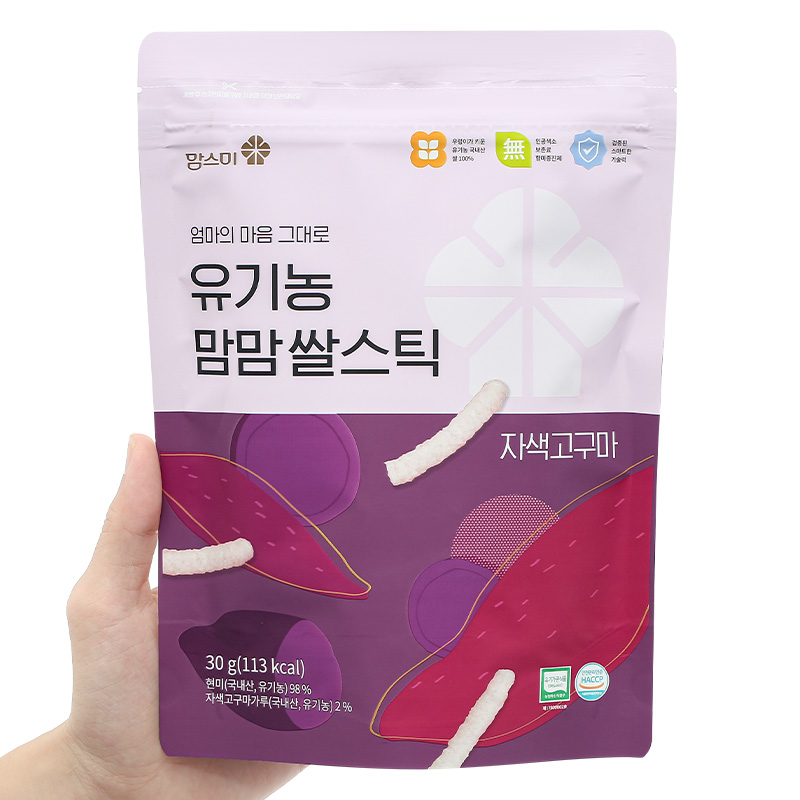 Bánh gạo lứt  ăn dặm MOMSMI vị táo, cà rốt gói 30g (từ 6 tháng) 8