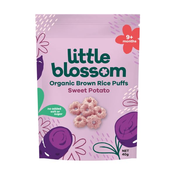 Bánh gạo lứt hữu cơ Little Blossom vị khoai lang tím