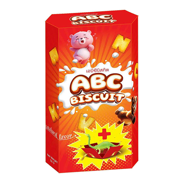Bánh quy đồ chơi khủng long ABC VFOODS vị sữa hộp 36g (từ 2 tuổi) - Giao bao bì ngẫu nhiên