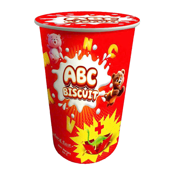 Bánh quy đồ chơi khủng long ABC VFOODS vị sữa ly 50g (từ 2 tuổi) - Giao bao bì ngẫu nhiên