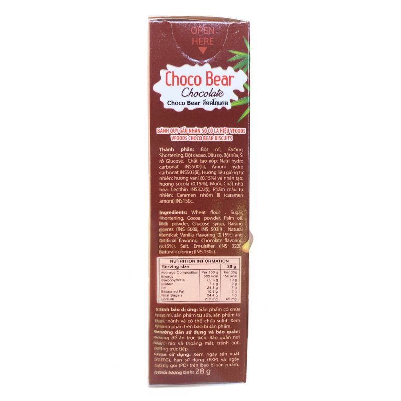Bánh quy gấu đồ chơi khủng long VFOODS vị socola hộp 28g (từ 2 tuổi) 3