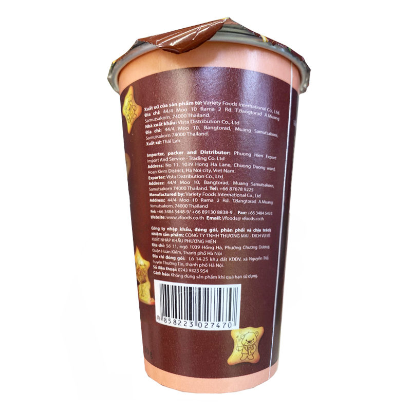 Bánh quy gấu đồ chơi khủng long VFOODS vị dâu ly 50g (từ 2 tuổi) 12