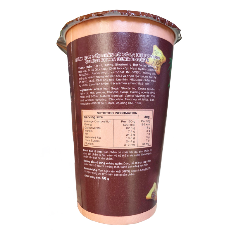 Bánh quy gấu đồ chơi khủng long VFOODS vị dâu ly 50g (từ 2 tuổi) 13