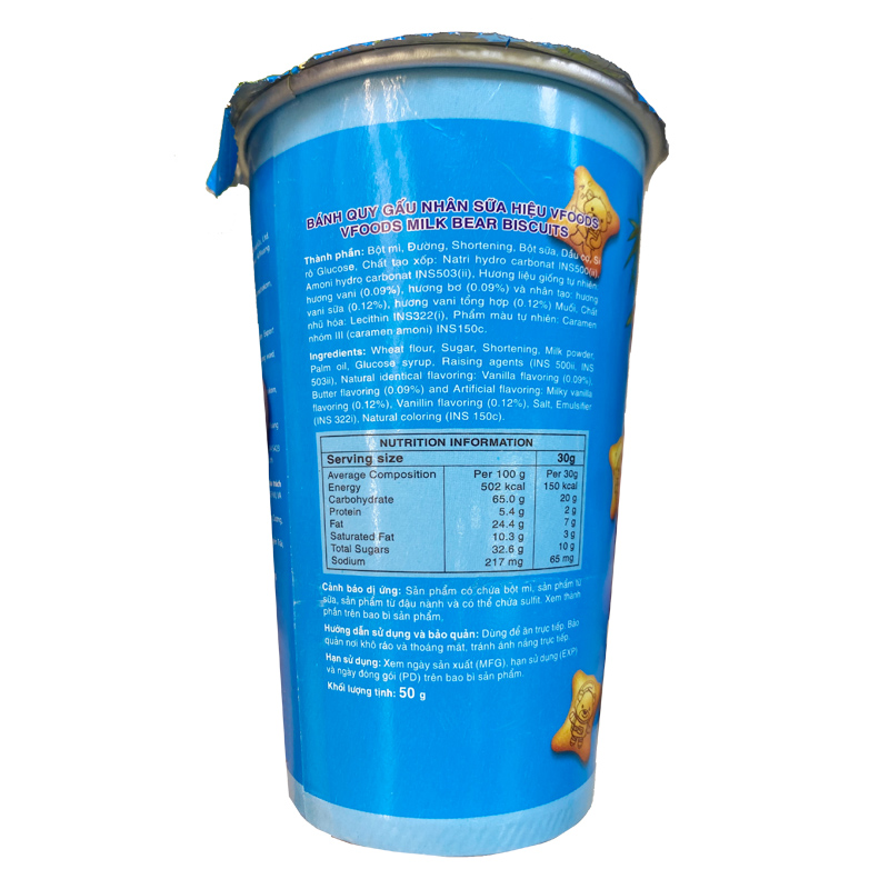 Bánh quy gấu đồ chơi khủng long VFOODS vị dâu ly 50g (từ 2 tuổi) 8