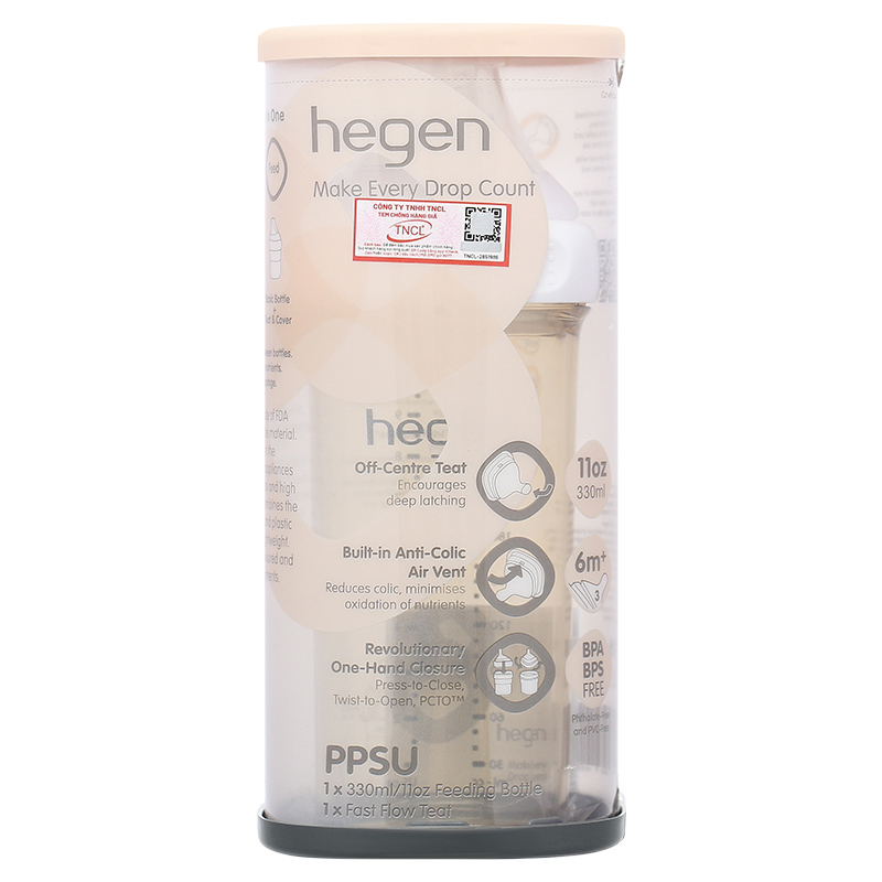 Bình sữa nhựa PPSU Hegen cổ rộng 240 ml (3 – 6 tháng) 40