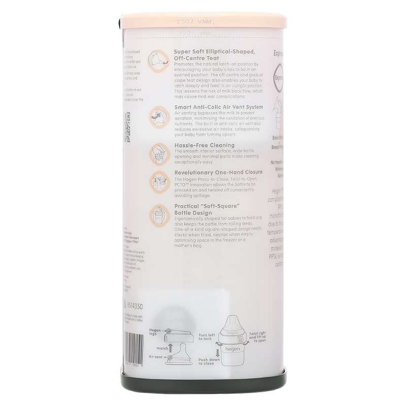 Bình sữa nhựa PPSU Hegen cổ rộng 240 ml (3 – 6 tháng) 41