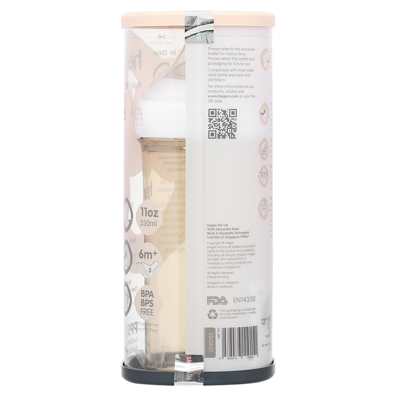 Bình sữa nhựa PPSU Hegen cổ rộng 240 ml (3 – 6 tháng) 42