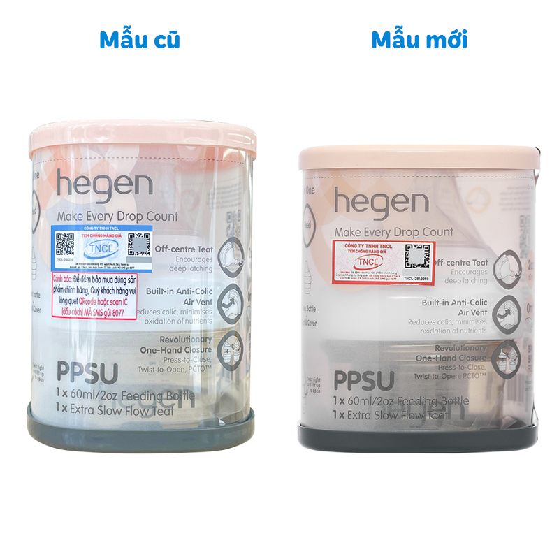 Bình sữa nhựa PPSU Hegen cổ rộng 240 ml (3 – 6 tháng) 24