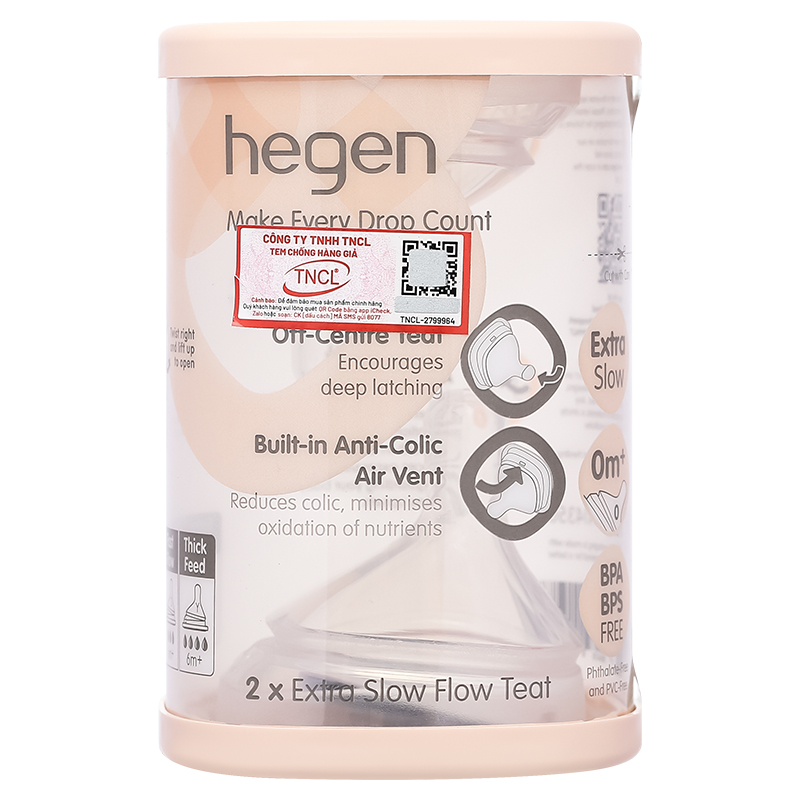 Bộ 2 núm ti Hegen cổ rộng size Extract Flow (0 - 1 tháng) 7