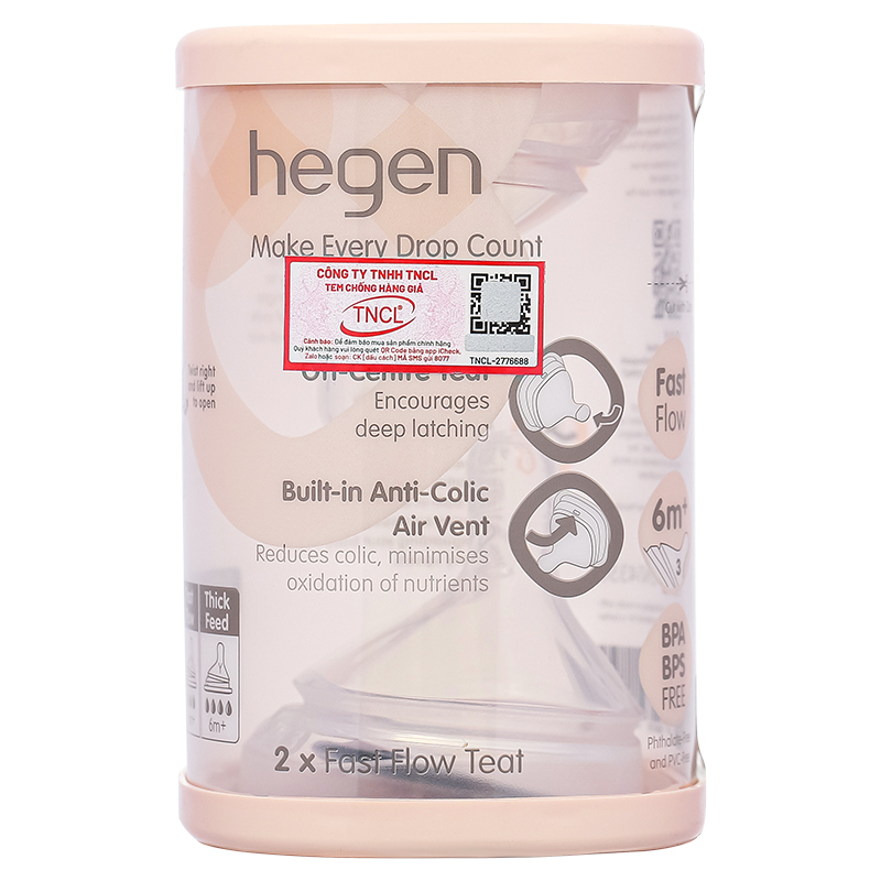 Bộ 2 núm ti Hegen cổ rộng size Extract Flow (0 - 1 tháng) 51