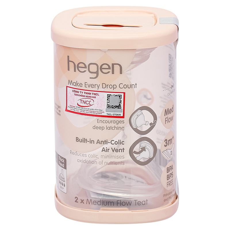 Bộ 2 núm ti Hegen cổ rộng size Extract Flow (0 - 1 tháng) 17