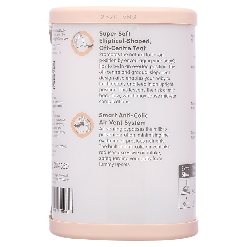 Bộ 2 núm ti Hegen cổ rộng size Extract Flow (0 - 1 tháng) 32